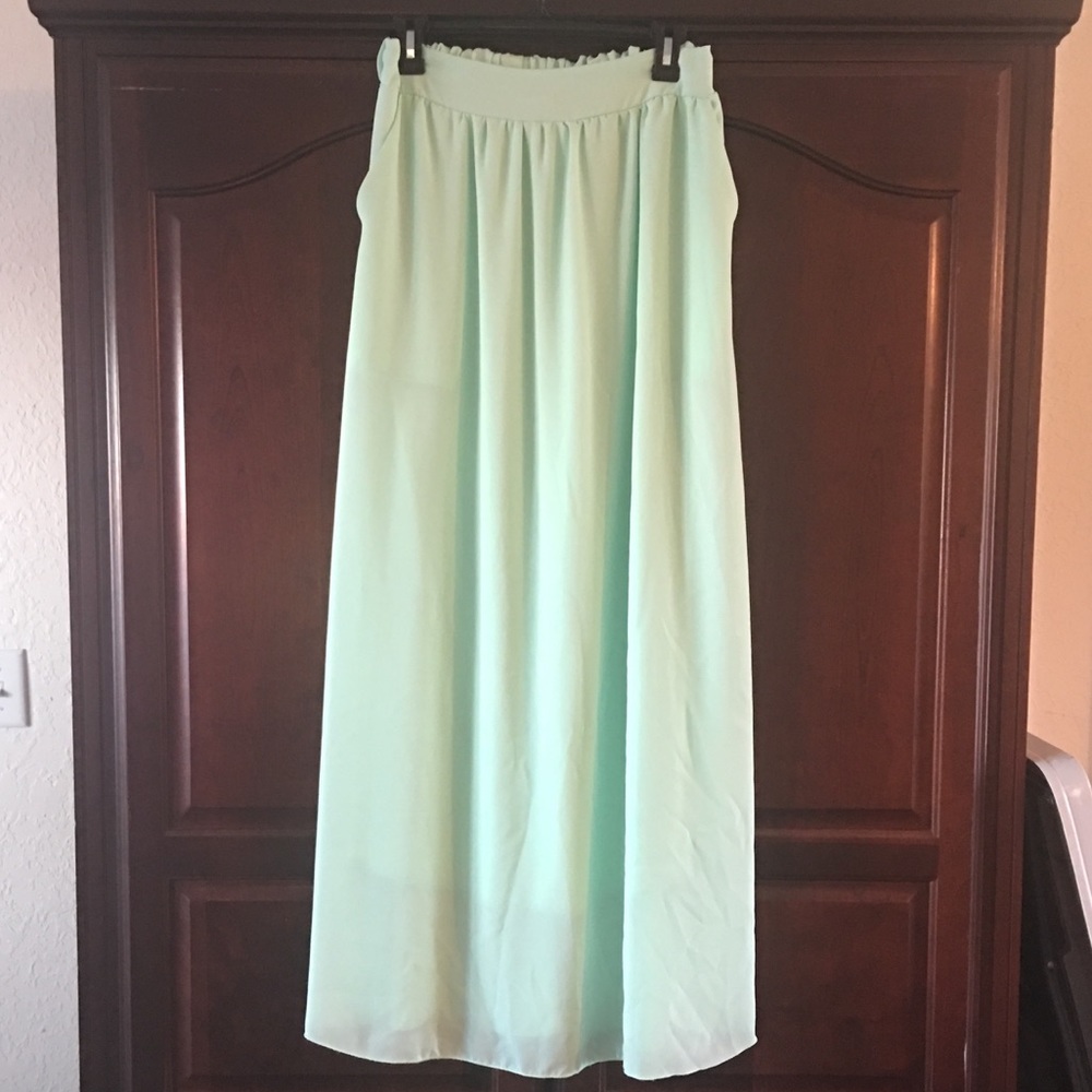 Nymphe Turquoise Maxi Skirt